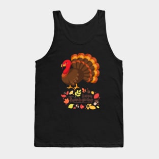 Happy Thanksgiving Turkey Tank Top